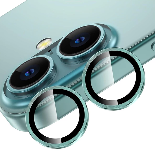 Shaza iPhone 16 / iPhone 16 Plus Safir Kamera Lens Koruyucu 2li Set - 12