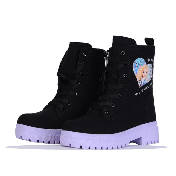 Twingo 2160 Siyah-Lila Zümrüt Kürklü Kız Çocuk Bot ürün görseli 1