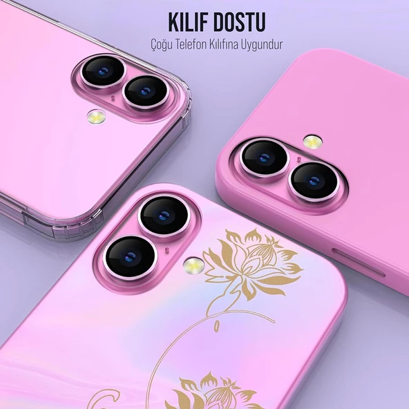 Shaza iPhone 16 / iPhone 16 Plus Safir Kamera Lens Koruyucu 2li Set - 9