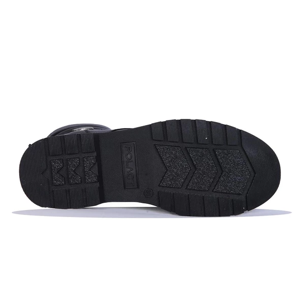 Skuaıter 24070 Plct Siyah Nova Kadın Düz Bot - Resim 4