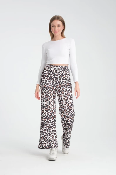 Leopar bol paça pantolon 87710