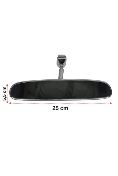 Nova Krom Iç Dikiz Aynası Alev Desenli Üniversal 250*55 MM - 2
