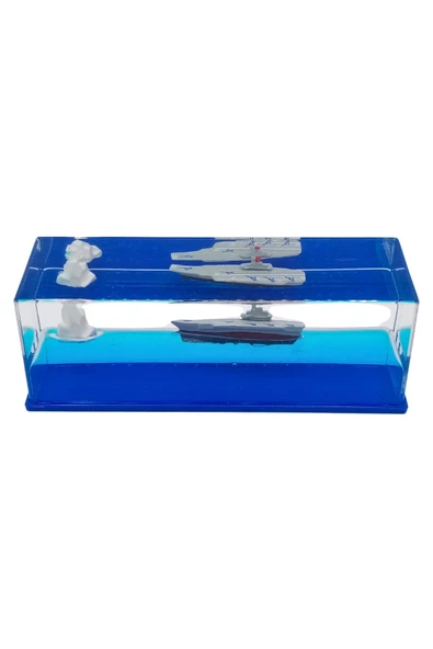 Cam Deniz İçinde Batmayan Uçak Gemisi ve Buzdağı 15 cm - Resim 7