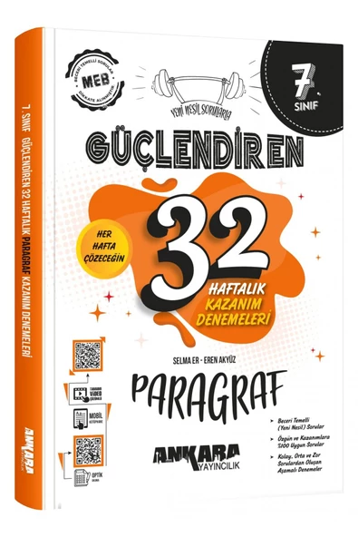 7. Sınıf Güçlendiren 32 Haftalık Paragraf Kazanım Denemeleri