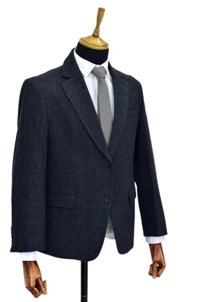 Erkek Kışlık Kumaş Tek Ceket 4 Drop BGL-ST03969 - Resim 5