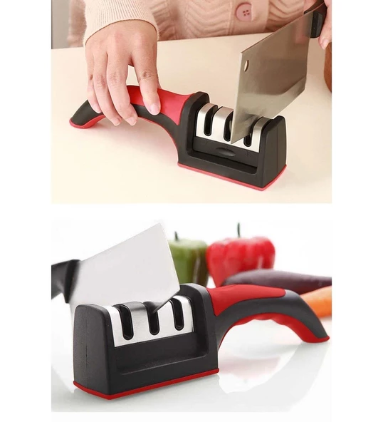 3B Trend Profesyonel Bıçak Bileyici 3 Açılı Elmas El Bıçakları Bileme Aparatı 3 Hazneli Bıçak Bileyici ürün görseli 1