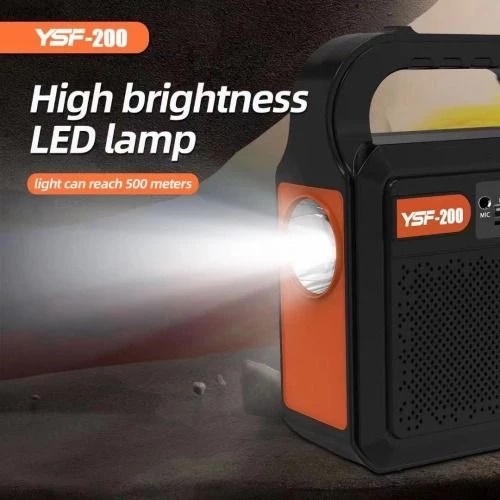 Kamp Lambası Güneş Enerjili Aydınlatma Sistemi 3Ampul,Powerbank,Işıldak,Radyo,Müzik Speaker,USB/TF 6000 Mah-GSU-200 - 7