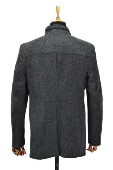 Erkek Hakim Yaka Kaşe Kaban 9460 BGL-ST03990 - Resim 11