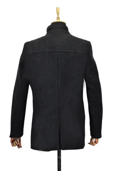 Erkek Hakim Yaka Kaşe Kaban 9460 BGL-ST03990 - Resim 10