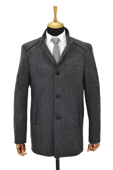 Erkek Hakim Yaka Kaşe Kaban 9460 BGL-ST03990 - Resim 2