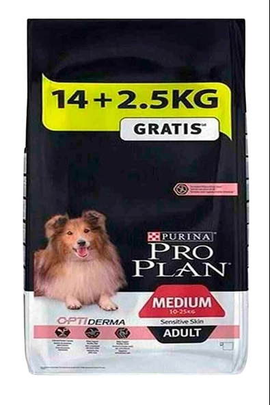 Pro Plan Medium Adult Sensitive Somonlu Yetişkin Köpek Maması 14 + 2,5 Kg