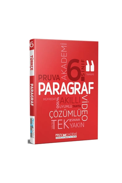 Pruva Akademi 6. Sınıf Paragraf Soru Bankası Video Çözümlü Pruva Akademi