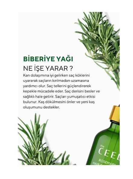 The Ceel Biberiye Yağı Complexi Sac Dokulmesi ve Asiri Yipranmis Saclar icin Biotin Özlü Saç Bakımı 50 ML - 5