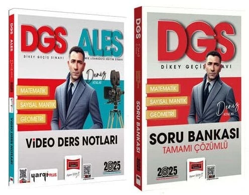 Yargı 2025 DGS Matematik Sayısal Mantık Video Ders Notları + Soru Bankası 2 li Set - Deniz Atalay Yargı Yayınları