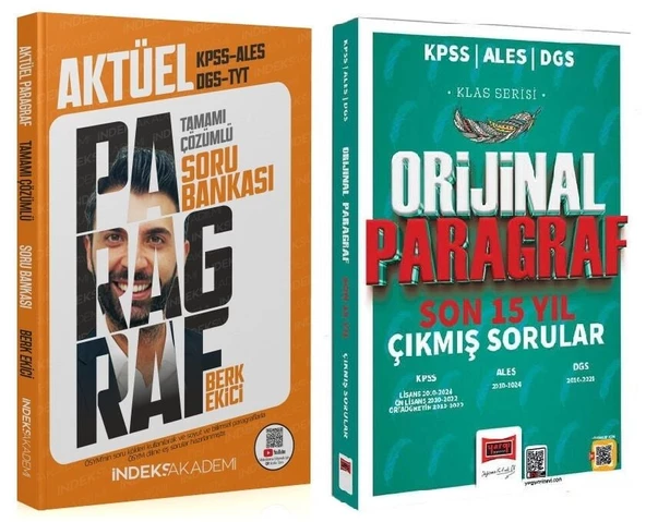 Yargı + İndeks 2025 KPSS ALES DGS Paragraf Klas Çıkmış Sorular + Soru Bankası 2 li Set Yargı + İndeks