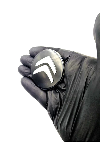 Citroen Jant Göbeği Arması Siyah Sticker 4'lü Set 55 Mm (5,5 CM GENİŞLİK) - 3