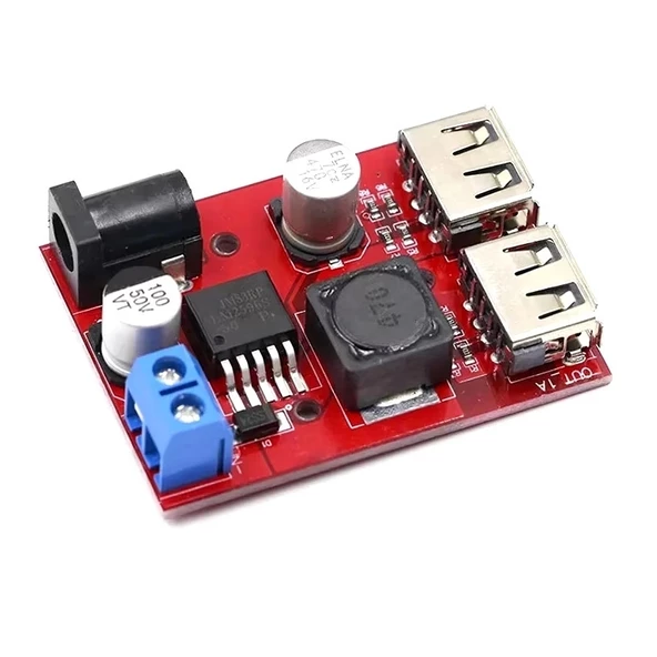 LM2596S Çift Usb Voltaj Düşürücü Modül 6-40V Giriş-5V 3A Çıkış ürün görseli