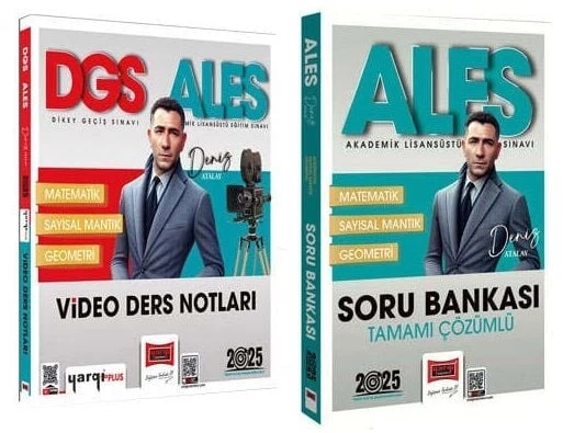 Yargı 2025 ALES Matematik Sayısal Mantık Video Ders Notları + Soru Bankası 2 li Set - Deniz Atalay Yargı Yayınları