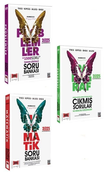Yargı 2025 KPSS ALES DGS Matematik+Paragraf Soru Bankası + Çıkmış Sorular 3 lü set Yargı Yayınları