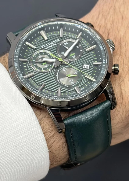 Lee Cooper Orijinal 2 Yıl Garantili Su Geçirmez Deri Kordon Fonksiyonlu Erkek Kol Saati ürün görseli 1