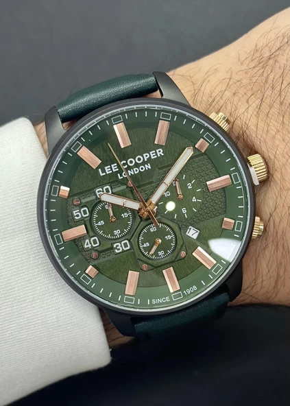Lee Cooper Orijinal 2 Yıl Garantili Su Geçirmez Deri Kordon Fonksiyonlu Erkek Kol Saati ürün görseli 1