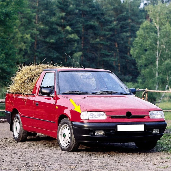Skoda Pickup 1996-2001 Sağ Ön Sinyal Lambası Beyaz Duysuz 6U0953042A