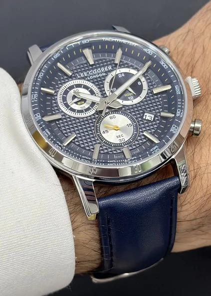 Lee Cooper Orijinal 2 Yıl Garantili Su Geçirmez Deri Kordon Fonksiyonlu Erkek Kol Saati ürün görseli 1
