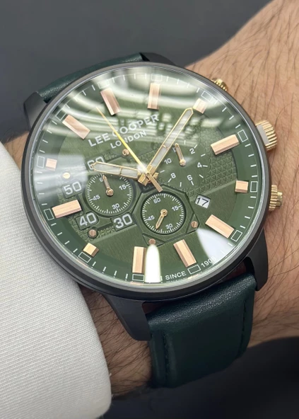 Lee Cooper Orijinal 2 Yıl Garantili Su Geçirmez Deri Kordon Fonksiyonlu Erkek Kol Saati - Resim 3