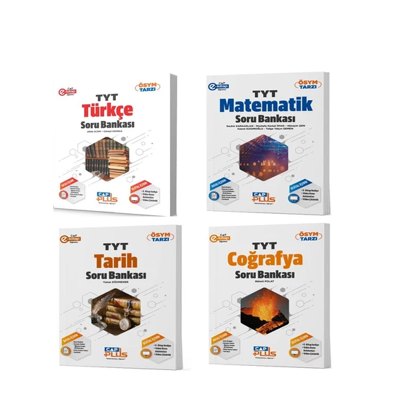 Çap Yayınları TYT Türkçe Matematik Tarih ve Coğrafya Soru Bankası Seti 4 Kitap