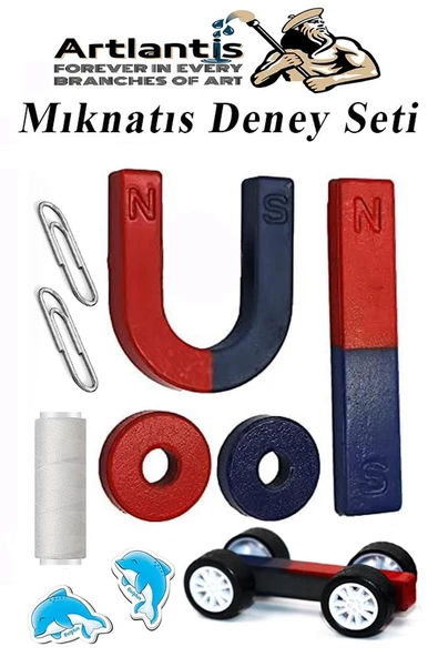 Mıknatıs Seti 10 Parça 1 Paket Deney Malzemesi Okul Projeleri İçin Manyetik U I Araba Halka Mıknatıs Deney Oyun Seti Eğitici