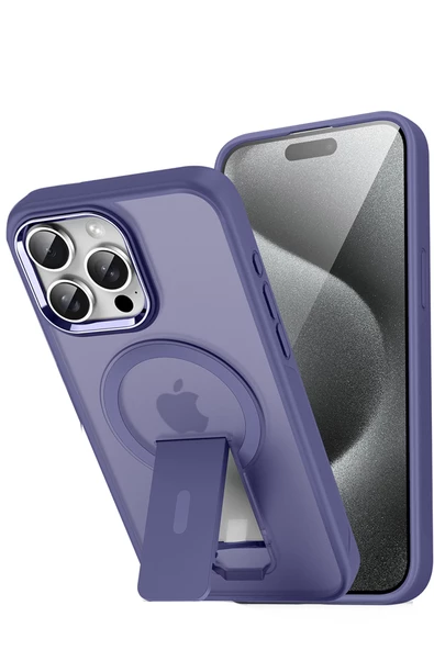 Peeq iPhone 16 Pro Max Kılıf Mody Magsafe Standlı Kapak - 5