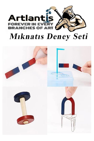 Mıknatıs Seti 10 Parça 1 Paket Deney Malzemesi Okul Projeleri İçin Manyetik U I Araba Halka Mıknatıs Deney Oyun Seti Eğitici - 3