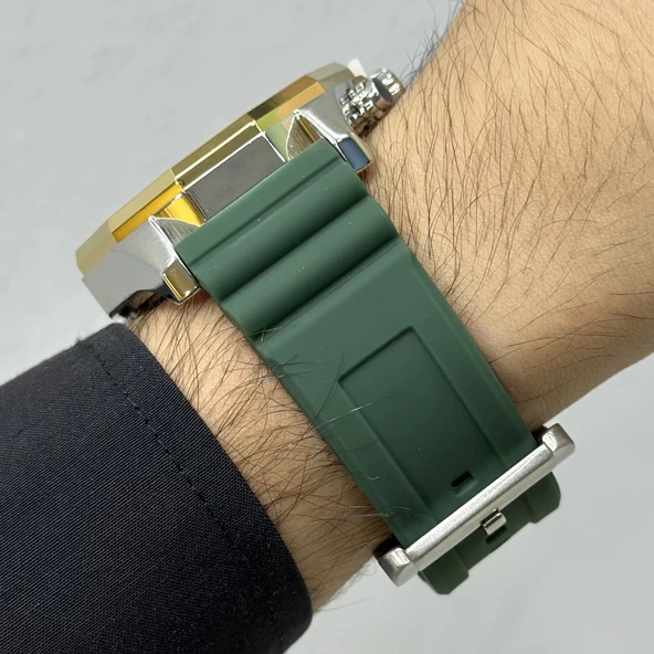 Slazenger Yeşil Silikon Kordon Erkek Kol Saati - Resim 5