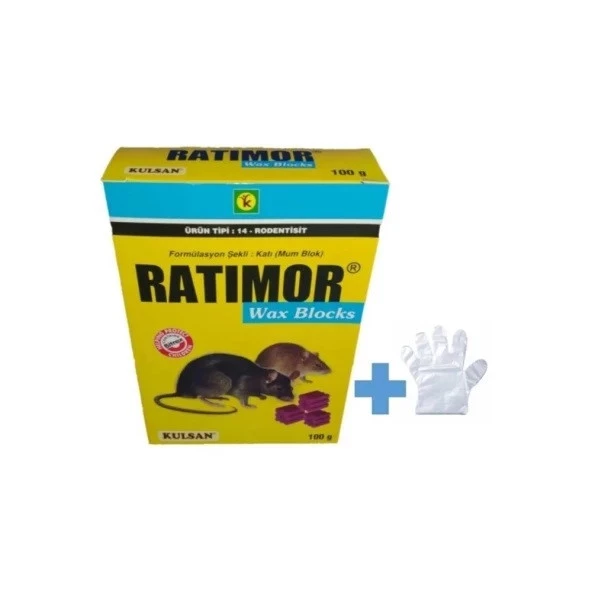 Ratimor Wax Block Mum Blok Hazır Fare Yemi 100 Gram