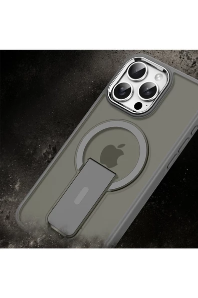 Peeq iPhone 16 Pro Max Kılıf Mody Magsafe Standlı Kapak - 9