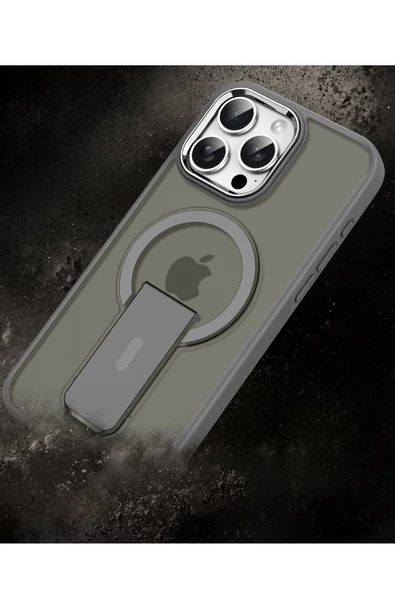 Peeq iPhone 16 Pro Max Kılıf Mody Magsafe Standlı Kapak - 3