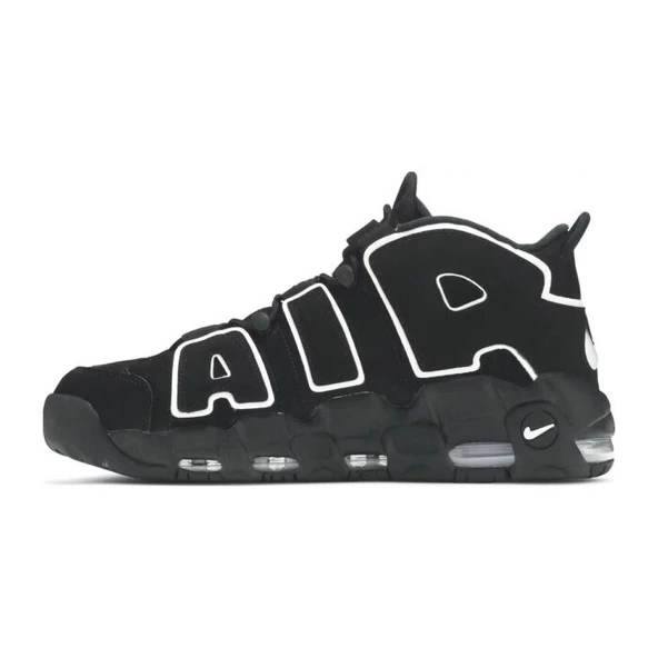 Nike Air More Uptempo Black White - Resim 2
