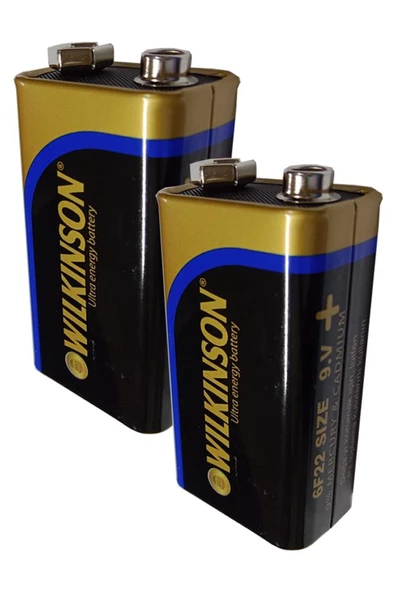 9 Volt Pil 2 Adet Extra Güçlü Karbon 9 Wolt Çift Başlıklı Kare Pil Oyuncak Araba Radyo Telsiz Drone El Feneri Duman Dedektörü