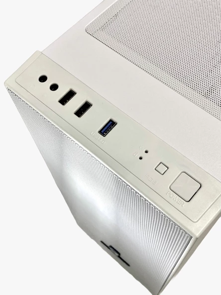 Gameforce Wmesh Beyaz 4x120mm ARGB Halo Fan ATX Oyuncu Bilgisayar Kasası - 3