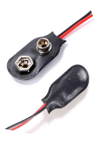 9 Volt Pil ve Pil Yatağı 1 Adet 9V Pil Yuvası İkili 9V Pil Başlığı Pil Tutucu Çift Başlıklı Kare Pil Okul Elektrik Deney - 4