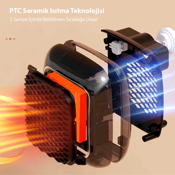 POWERMASTER PM-26513 800 WATT PRİZ TİPİ UZAKTAN KUMANDALI TAŞINABİLİR ISITICI (ZAMANLAYICI) (OM-1210) - 2