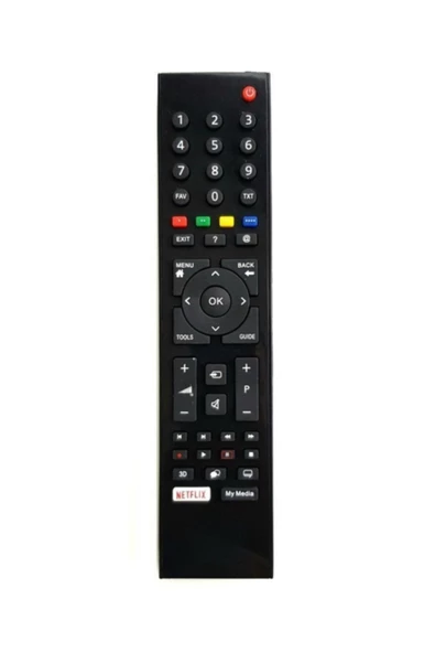 Altus Arçelik - Beko - - Grundig Smart Lcd Led Tv Televizyon Kumandası Netflix Tuşlu Pil Hediyeli - 2