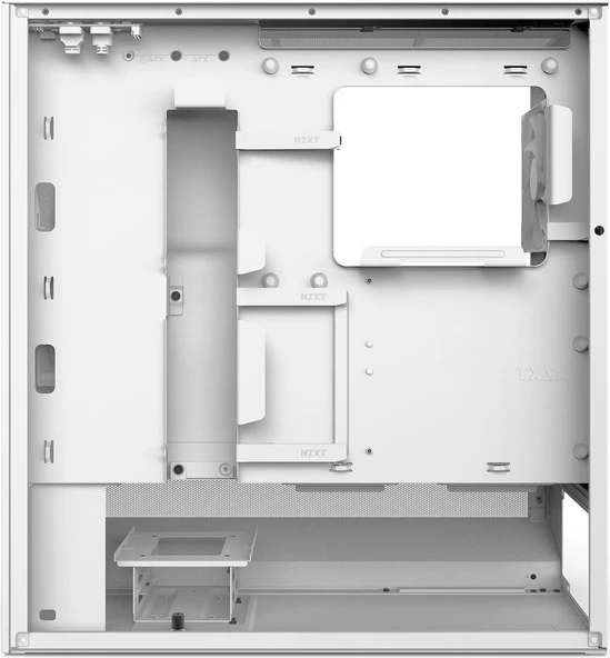 NZXT H5 Flow 2024 CC-H52FW-01 2 Fanlı ATX Beyaz Bilgisayar Kasası - 4