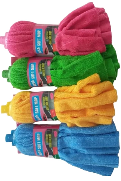 5 Adet Mega Mikrofiber Havlu Paspas Mop Xl Yedek Ucu