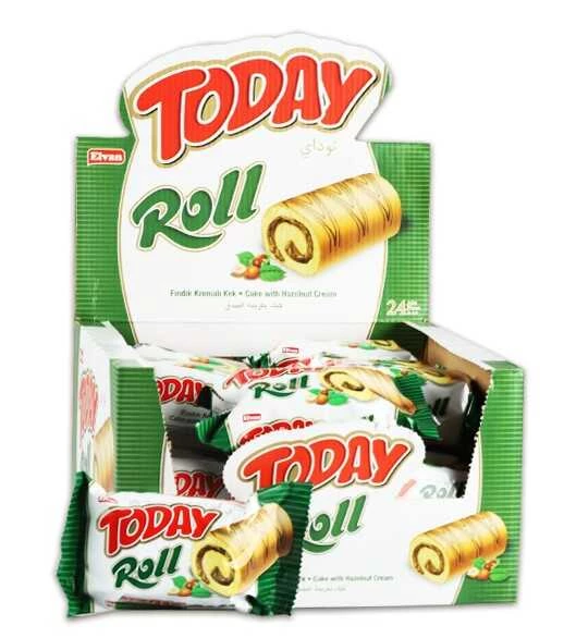 Today Swiss Roll Fındık Kremalı Kek 35 Gr 24 Adet (1 Kutu)