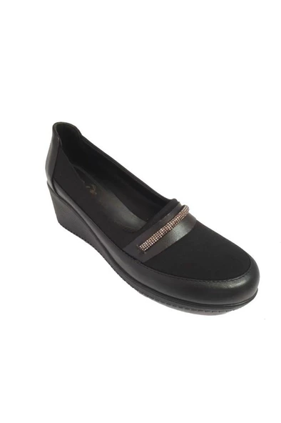 Sdf 703-24 Deri Casual Anatomik Dolgu Topuk Kadın Ayakkabı ürün görseli 1