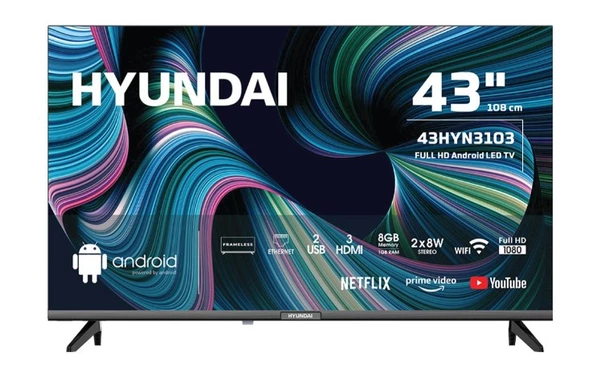 Hyundai 43HYN3103 43" 108 Ekran Full HD Android LED TV