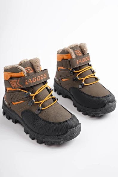 Muggo DUCK Garantili Soğuğa Dayanıklı Kürklü Cırtlı Ve Lastikli Çocuk Bot - 12