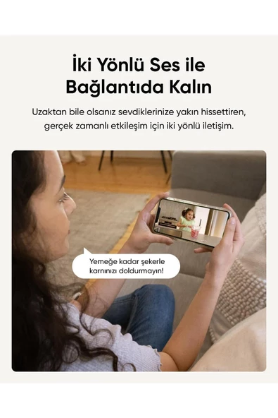 Eufy Security C220 360 Derece Dönebilen Kızılötesi Gece Görüşlü Ip Kamera - T8w1 ( Türkiy - 5