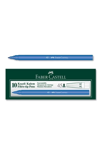 Faber Castell Keçeli Kalem Mavi - 10 Adet